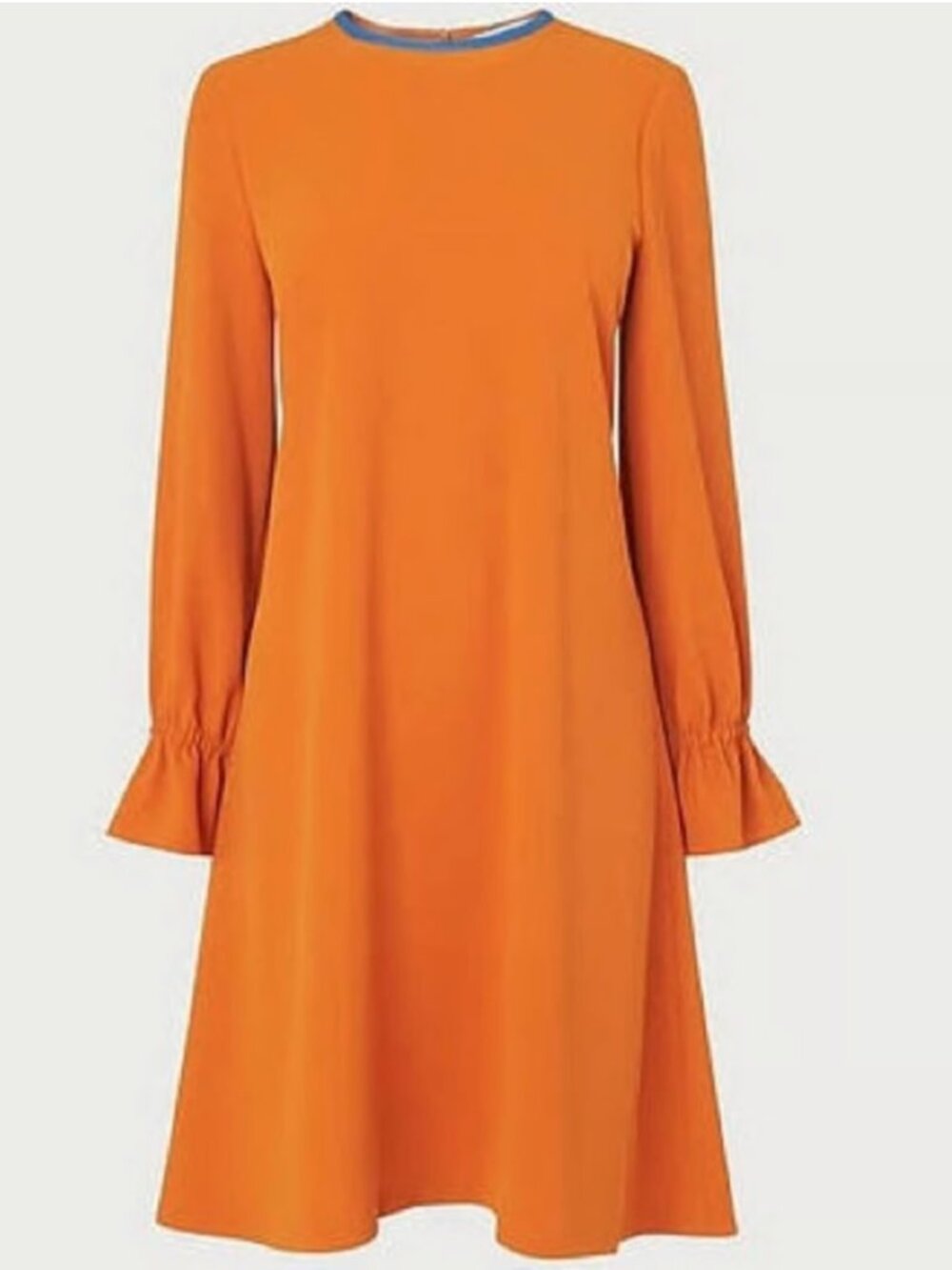 L.K. Bennett London Darlie Dress Amber Blue Trim, US 6